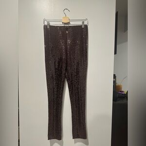 Nasty Gal Sequin Leggings in Bronze